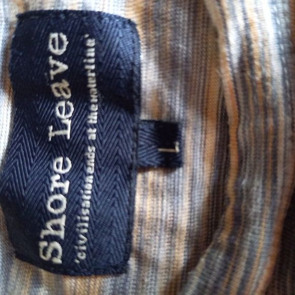 Urban Outfitter Shore Leave Men's Striped Brown Tee T Shirt L Large - Picture 6 of 7